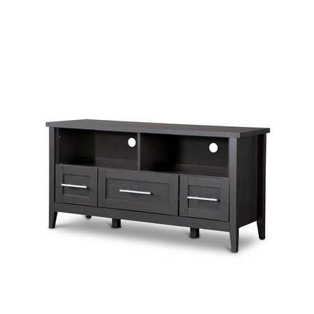 BAXTON STUDIO Espresso TV Stand-Three Drawers 106-5370